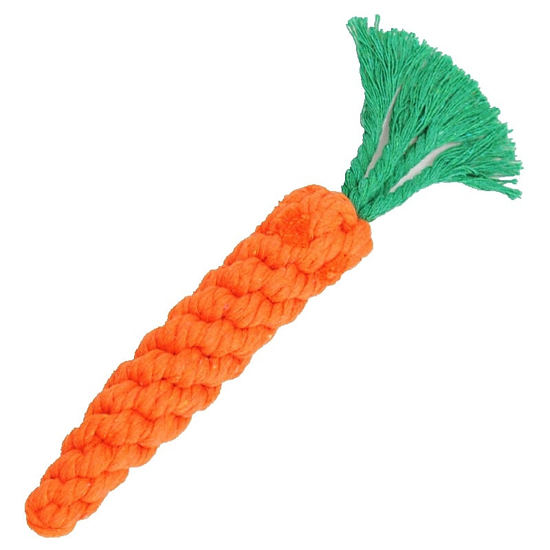 Dog Toy Cotton Rope Toy Set Pet Knitted Carrots Pet Tooth Grinding Tooth Cleaning Bite Resistant Rope Carrots2