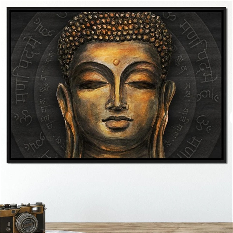 People Wall Art Canvas Traditional Buddha Prints and Posters Portrait Pictures Decorative Fabric Painting For Living Room Pictures No Frame