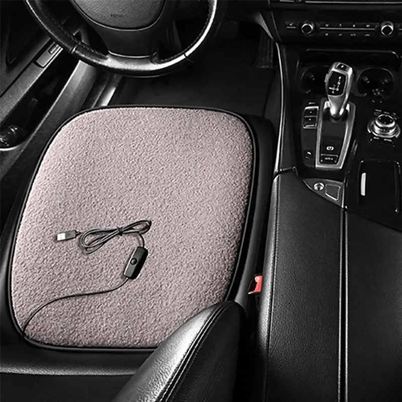 Heated Car Seat Cover USB Heated Car Seat Pad Electric Cushion 12W Thermostat Heating Cushion Heated Seat Cushion3