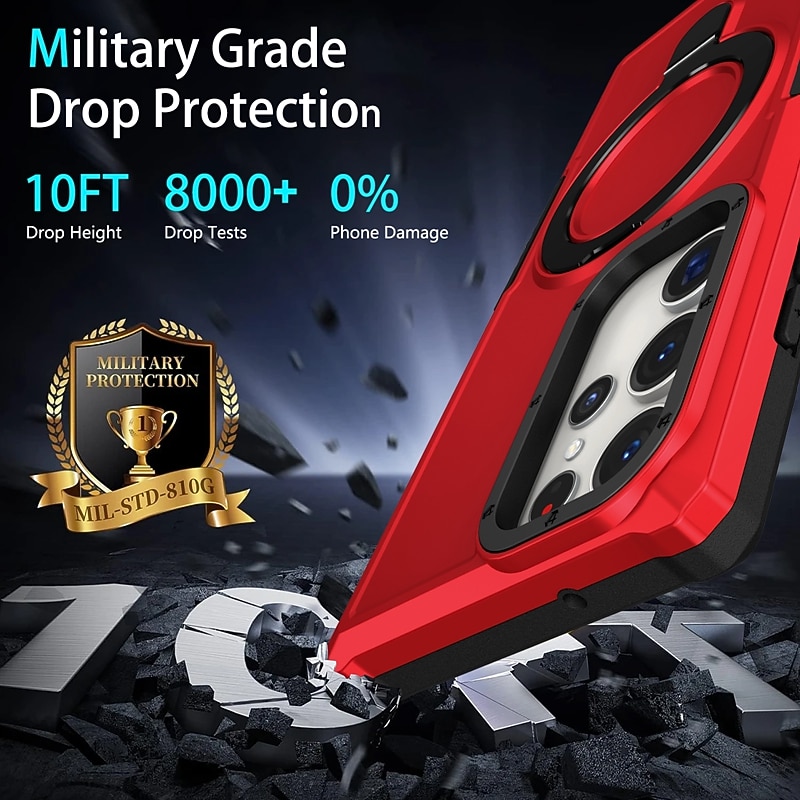 Phone Case For Samsung Galaxy S25 S24 S23 S23 FE S22 S21 Ultra Plus A54 A53 A72 A32 Back Cover Magnetic Adsorption With Magsafe with Stand Holder Support Wireless Charging Shockproof TPU PC2