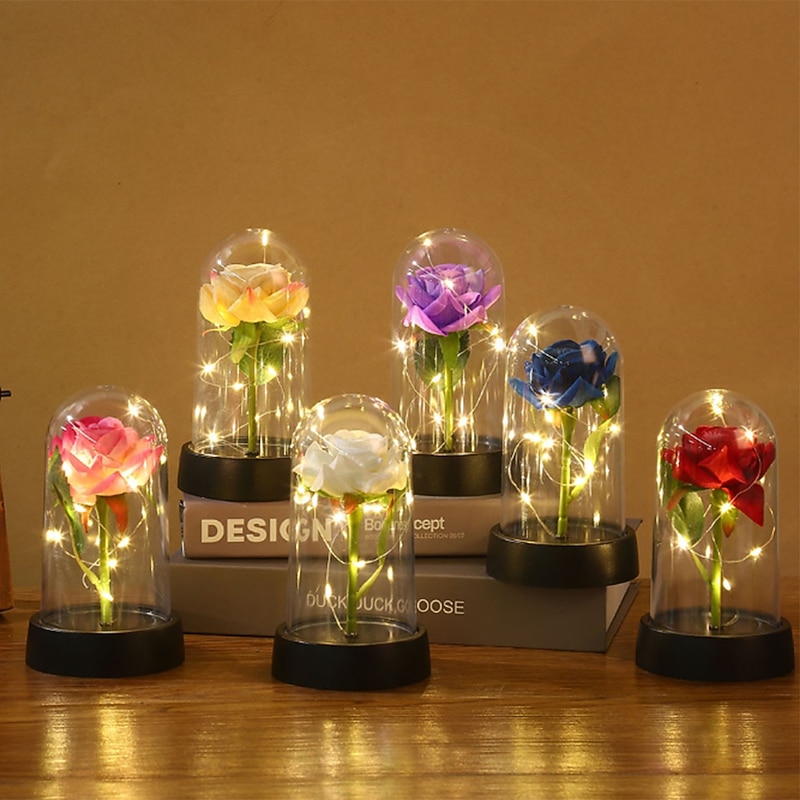 Rose Flower Gifts for Women,Mothers Day Flowers Gifts for Mom Wife from Daughter Son Husband,Birthday Gifts for Women Best Friend Her Girlfriend,Glass Rose Grandma Mom Gifts for Mothers Day