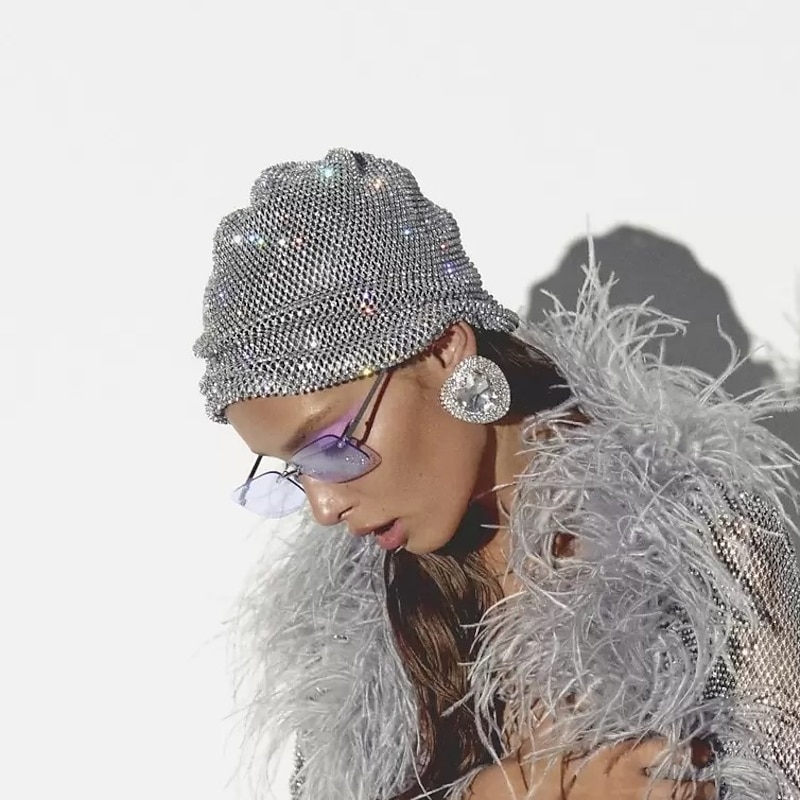 Head Jewelry Hat Metallic Sparkle Sexy Plastic For Disco Cosplay Carnival Women's Costume Jewelry Fashion Jewelry