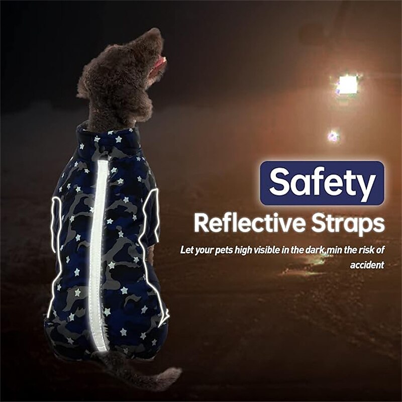 Dog Cat Coat Jacket Fashion Party Winter Reflective Waterproof Warm Breathable Washable Christmas Halloween Outdoor Casual Daily Dog Clothing for Bichon Frise Pomeranian Baby Pet Papillon Small4