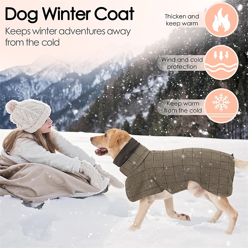Dog Cat Coat Jacket Vest Fashion British Winter Waterproof Warm Breathable Soft Washable Christmas Halloween Outdoor Casual Daily Dog Clothing for Bichon Frise Pomeranian Baby Pet Papillon Small