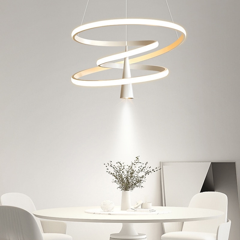 LED Pendant Light 46 cm Circle Design Aluminum Stylish Minimalist Painted Finishes Nordic Style Dining Room Kitchen Lights 110-240V4