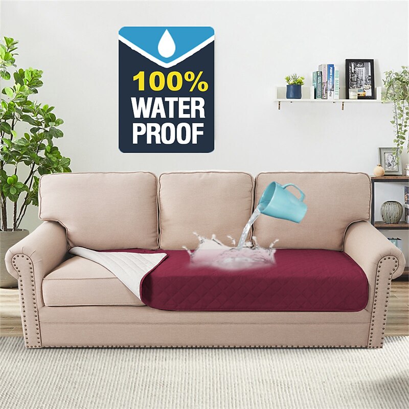 100% Waterproof Sofa Cushion Cover,Washable Dog Bed Cover Non-Slip Quilted Pet Blanket for Sofa Cushion Protector Cover Soft Seat Cushion Cover Sofa Cover3