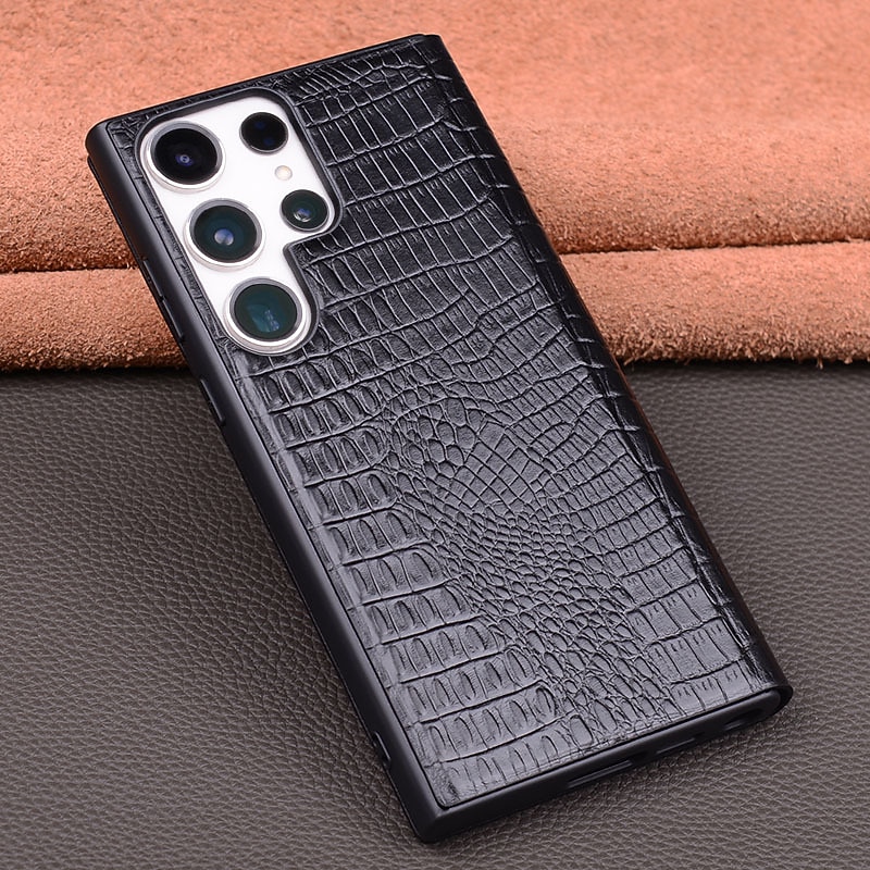 Phone Case For Samsung Galaxy S23 Ultra S22 Ultra Flip Cover Auto Sleep Wake Magnetic Warm Genuine Leather4
