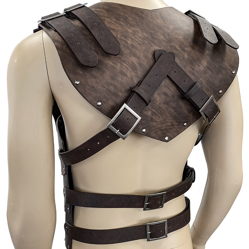 Retro Vintage Medieval Renaissance Armor Vest Chest Guard Pirate Viking Shieldmaiden Fancy Dress Men's Carnival Masquerade Party LARP Adults' Vest4