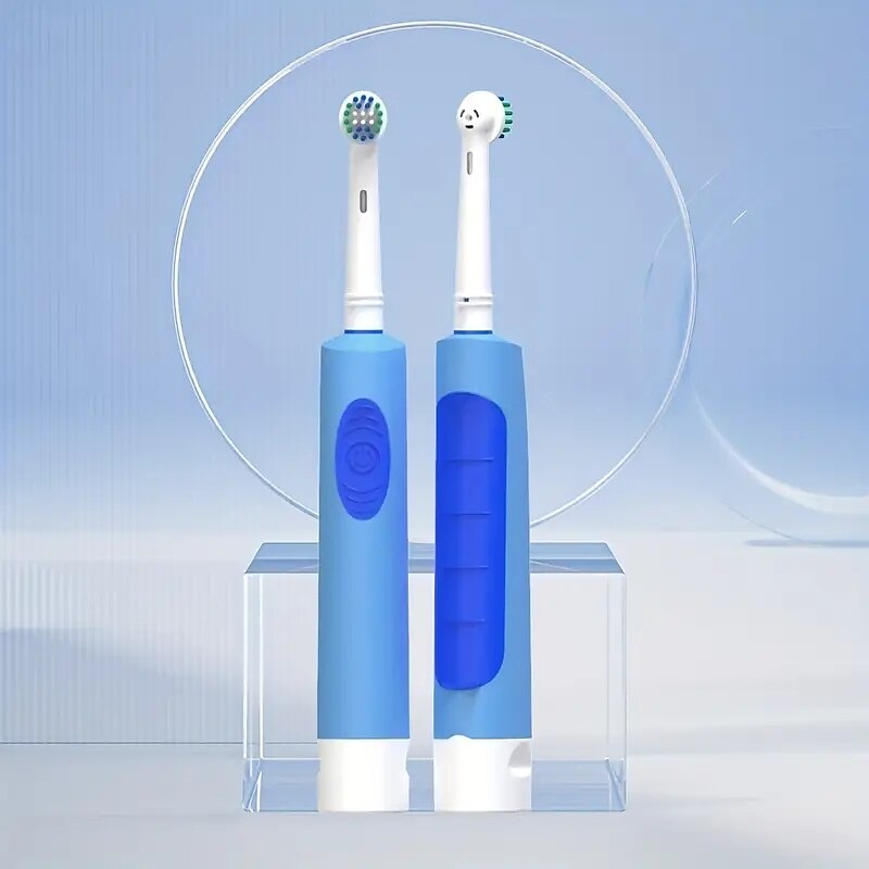 Induction Electric Toothbrush Set for Couples - Soft Hair Rotary Round Head Automatic Compatible Brush Heads Ideal for Men and Women Promotes Oral Health2