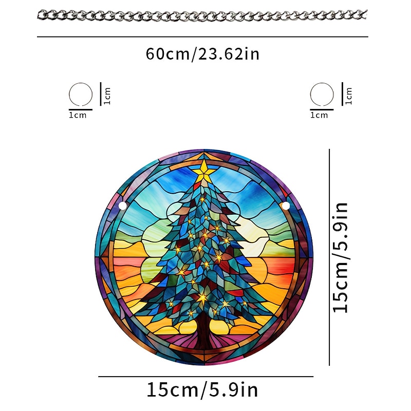 Sunflower Stained Suncatcher Window Hanging, Dog Cat Home Window Decor Suncatcher Birthday Gifts For Women,Mom,Teacher Wreath Sign, Christmas Xmas Decor Gift2