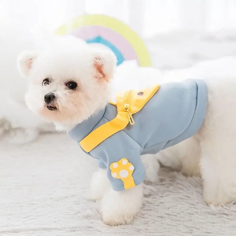 Dog Cat Sweatshirt Adorable Casual Winter Breathable Soft Washable Comfortable Outdoor Casual Daily Dog Clothing for Bichon Frise Pomeranian Baby Pet Papillon Small4
