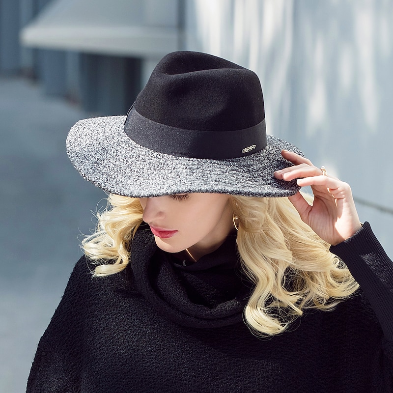 Hats 100% Wool Fedora Hat Top Hat Casual Holiday Elegant Wedding With Splicing Headpiece Headwear