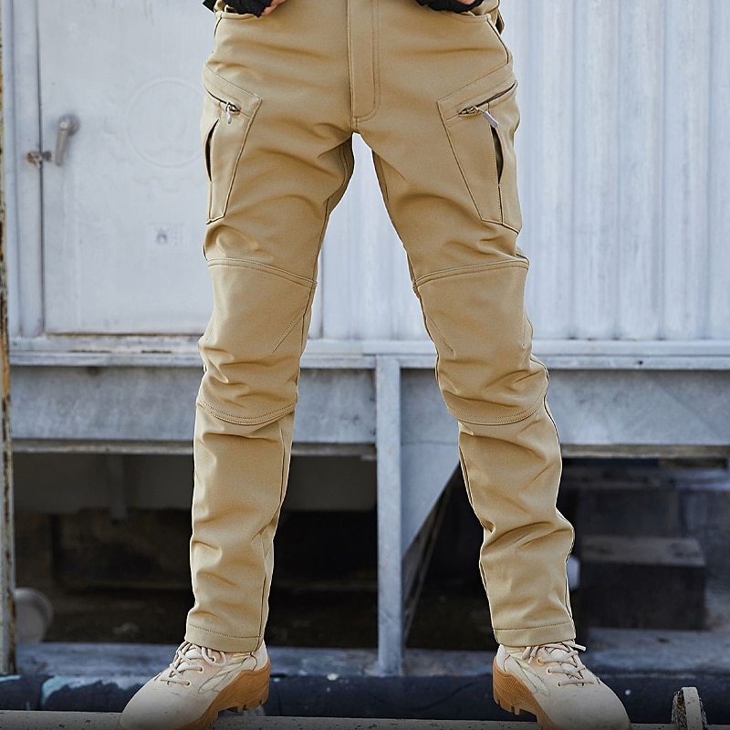 Men's Cargo Pants Softshell Pants Combat Trousers Tactical Pants Hiking Pants Pocket Print Plain Comfort Breathable Outdoor Daily Going out Fashion Casual Black Khaki4
