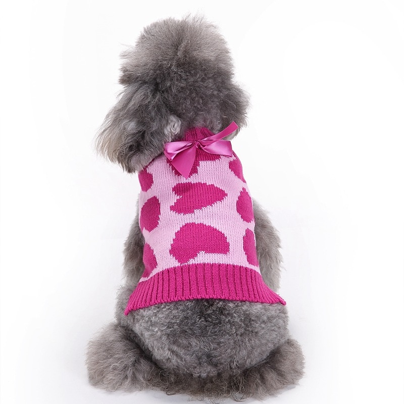 Dog Cat Sweater Jumper Elegant Cute Winter Breathable Soft Washable Comfortable Christmas Outdoor Casual Daily Dog Clothing for Bichon Frise Pomeranian Baby Pet Papillon Small2