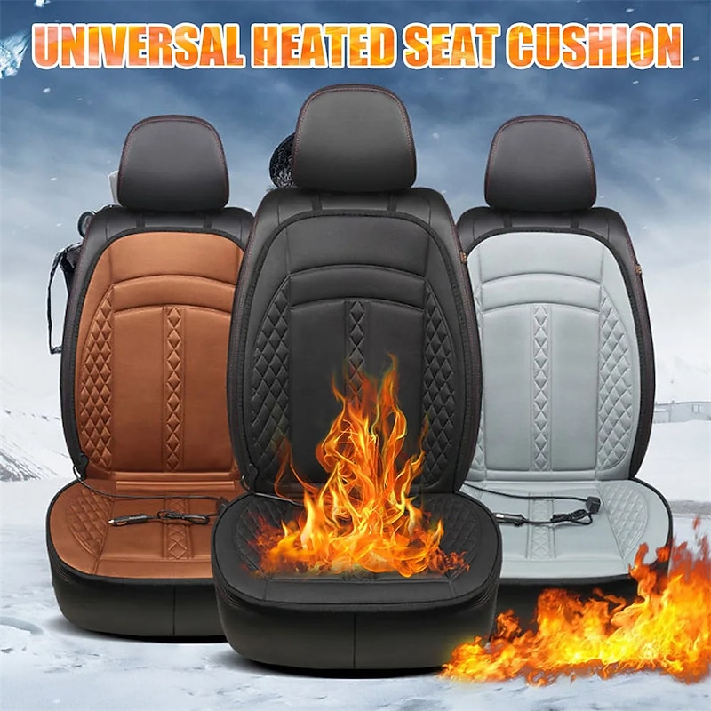12V Car Heated Seat Cushions Winter, Single and Double Seat Cover Pad, Electric Heated Car Seat Cover Accessories2
