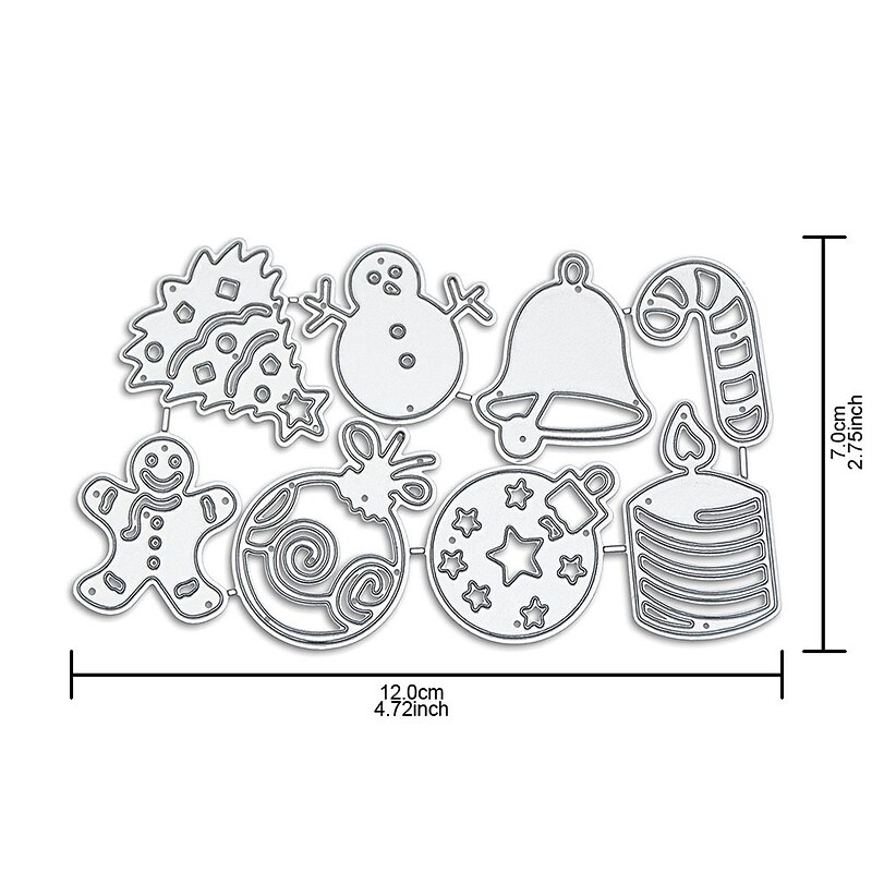 8pcs Christmas Frame Card Cutting Dies Stencils For DIY Scrapbooking Decorative Embossing Handcraft Die Cutting Template2