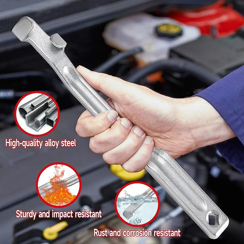 Universal Wrench Extender Tool Bar - Torque Adaptor Extension for Hard to Reach Areas, Ideal for Mechanics, Handyman, DIY2