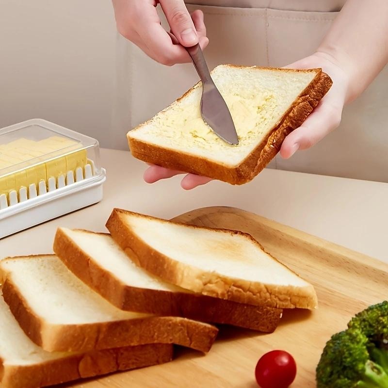 1PCS Keep Your Butter Fresh and Delicious with This Dividable Butter Pan and Lid!4
