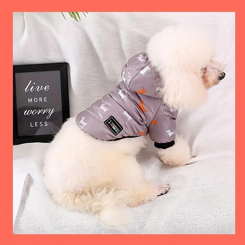 Dog Cat Coat Jacket Sports & Outdoors Casual Winter Warm Breathable Soft Washable Comfortable Outdoor Casual Daily Dog Clothing for Bichon Frise Pomeranian Baby Pet Papillon Small4