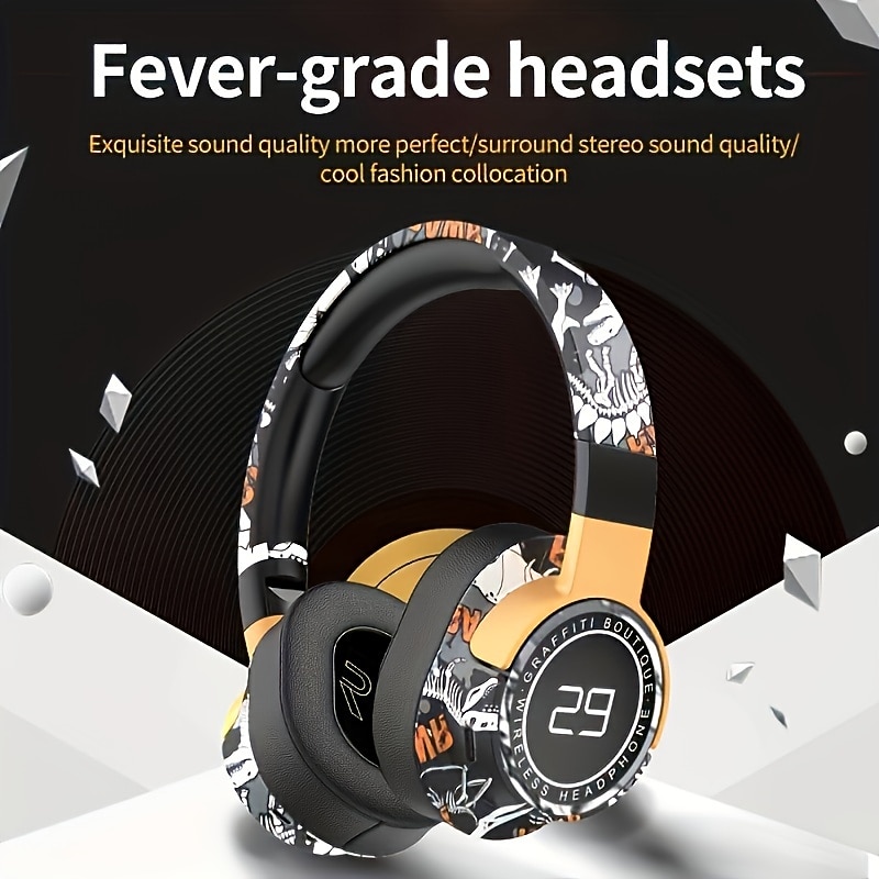 Wireless Headphones On-Ear Headphones Stereo Earbuds Headphones, Noise Canceling Wireless Headphones For Outdoor Sports And Fitness! Gifts For Men And Women Friends Gifts3