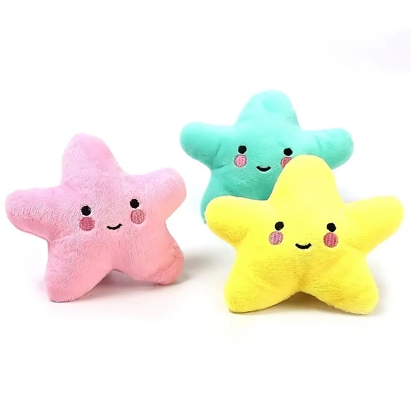 Durable and Interactive Star-Shaped Dog Chew Toy with Squeaker - Perfect for Aggressive Chewers3