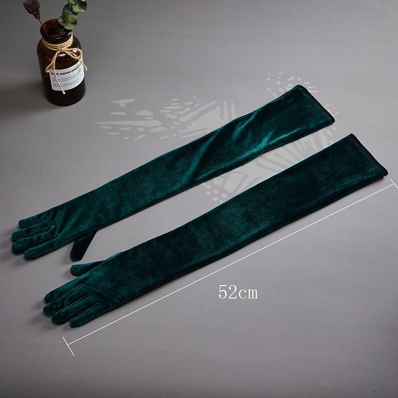 Long Opera Party Gloves 1920s Flapper Gatsby Accessories Velvet Elbow Gloves Elegant Retro Vintage 1950s New Year Wedding Party Evening3