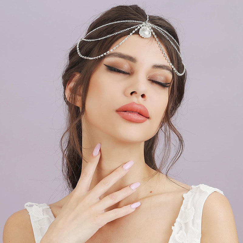 Fairy Elf Rhinestone Pixie Headpiece Medieval Renaissance Headband Princess Women's Cosplay Costume Headwear