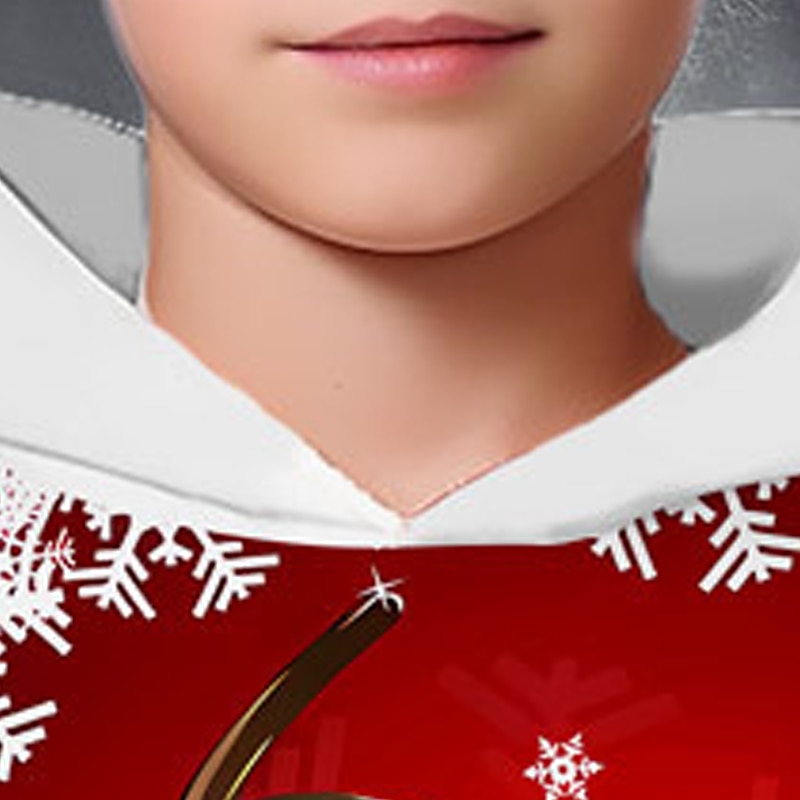 Christmas Boys 3D Elk Snowflake Christmas Hoodie Hoodie Pullover Long Sleeve 3D Print Fall Winter Fashion Streetwear Cool Polyester Kids 3-12 Years Hooded Outdoor Casual Daily Regular Fit4