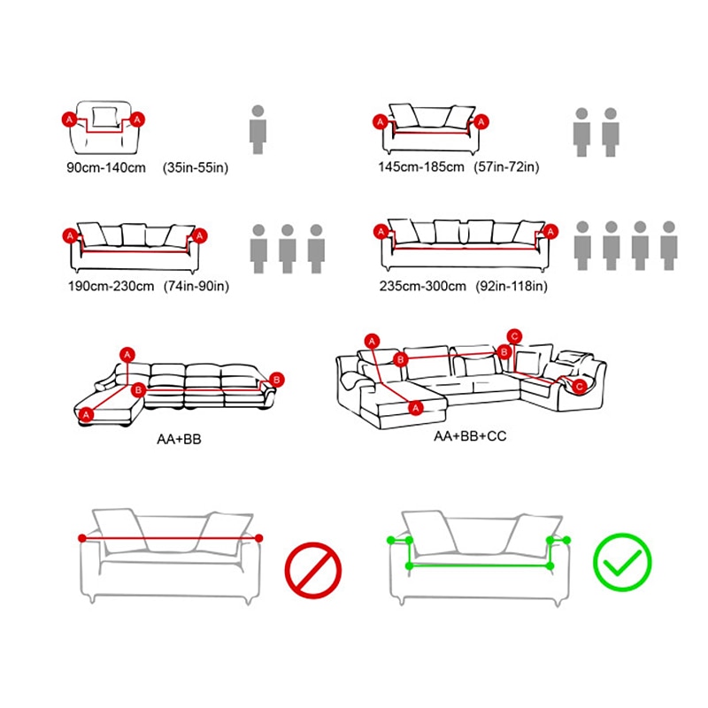 Sofa Cover Stretch Couch Cover Burgundy Sectional L Shape Sofa Slipcover Corner Case for Living Room 1/2/3/4 Seat3