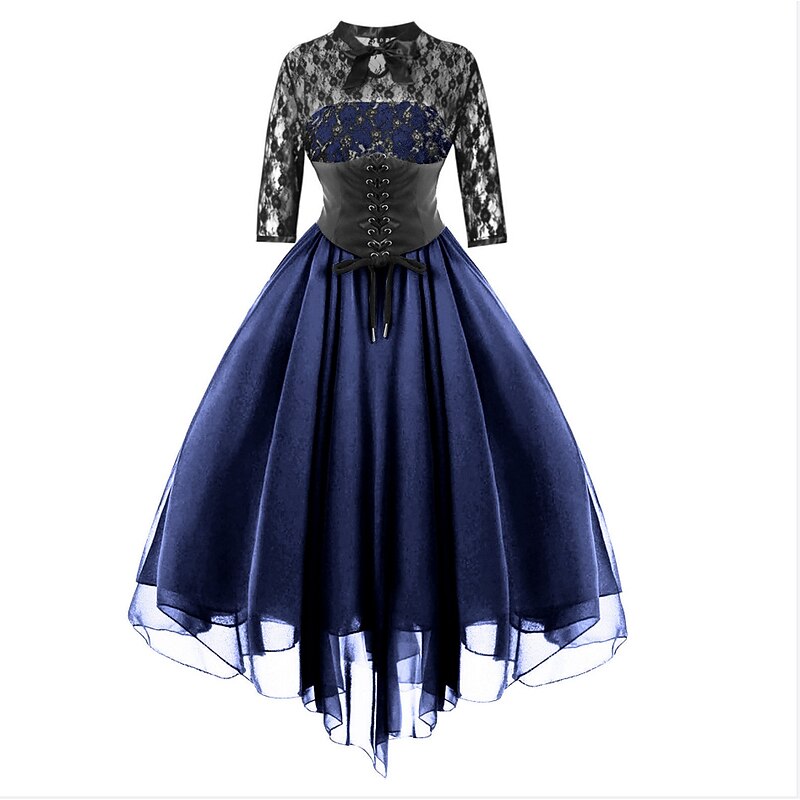 Retro Vintage Punk & Gothic Dress Fancy Dress Women's Masquerade Prom Adults' Dress2
