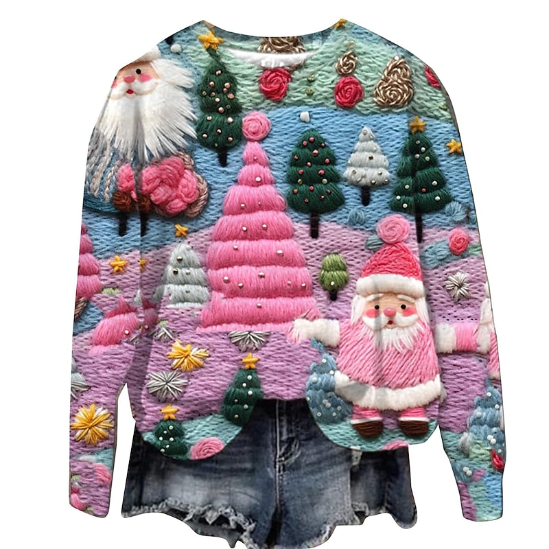 Christmas Santa Claus Reindeer Hoodie Cartoon Manga Anime 3D Print 3D Graphic For Couple's Men's Women's Adults' Christmas Carnival 3D Print2