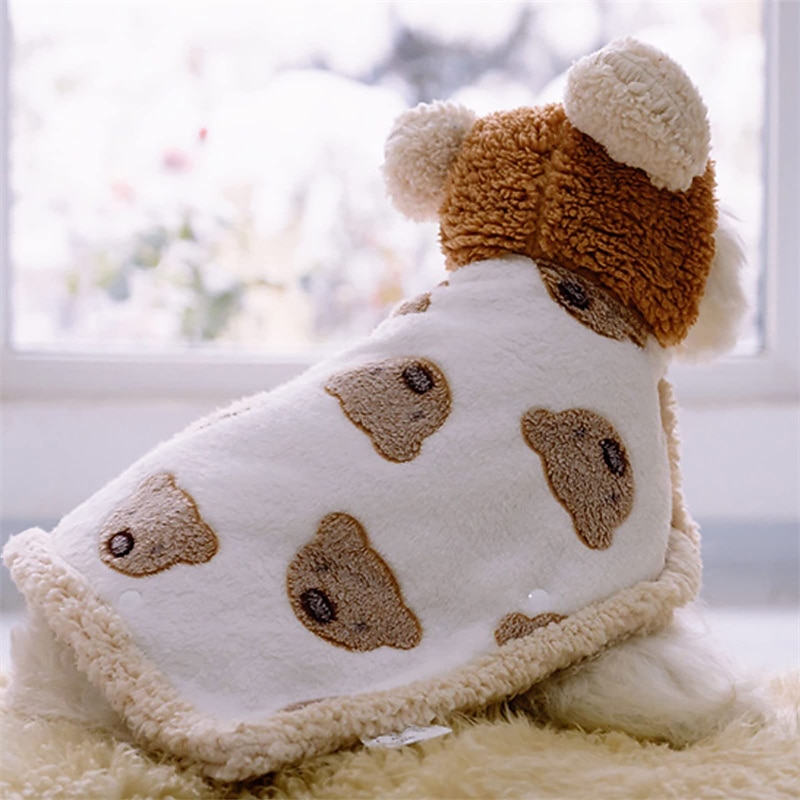 Dog Cat Cloak Fashion Sweet Winter Warm Breathable Soft Washable Comfortable Christmas Halloween Outdoor Casual Daily Dog Clothing for Bichon Frise Pomeranian Baby Pet Papillon Small4