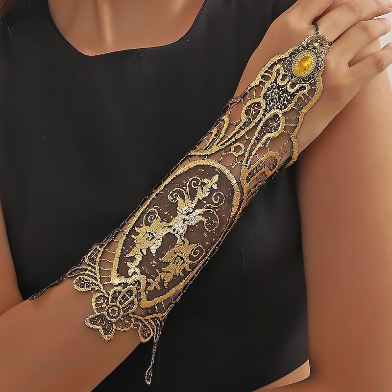 Bracelet Lace Long Gloves Wrist Cuffs Bracelet Punk & Gothic Steampunk Lace For Disco Cosplay Carnival Women's Costume Jewelry Fashion Jewelry