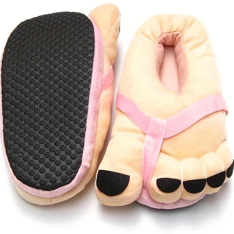 Cute Cartoon Fuzzy Plush Slippers, Slip On Closed Toe Soft Platform Non-slip Shoes, Winter Cozy Winter Warm Shoes3