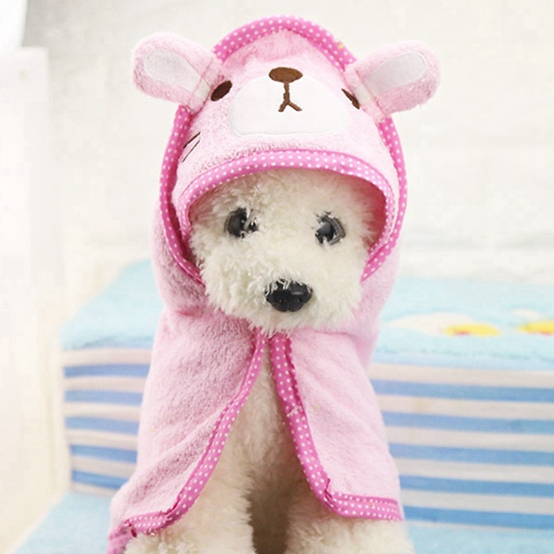 Dog Cat Bath Towel Dog Dry Robe Cute Leisure Winter Breathable Soft Washable Comfortable Outdoor Casual Daily Dog Clothing for Bichon Frise Pomeranian Baby Pet Papillon Small2