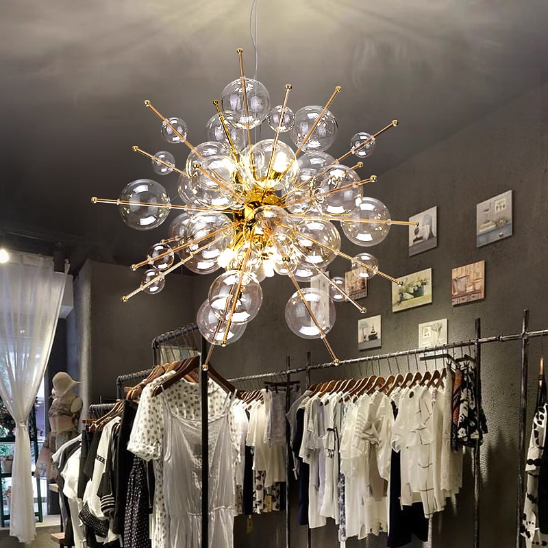 Bubbles Chandelier 65cm Globle Design Chandelier Gold Silver for Kitchen Island Living Room Dining Room Bedroom Lights 110-240V2