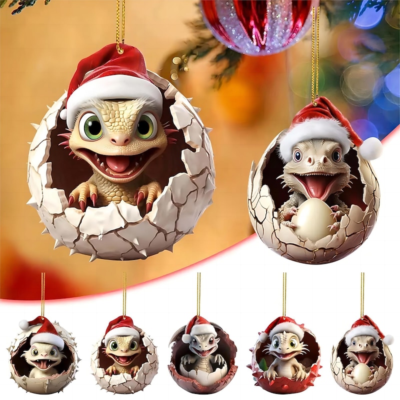 Christmas Tree Ornaments Xmas 2D Acrylic Decoration Tree Pendant Funny Pendant Christmas Decor for Home Holiday Party Funny Ornaments