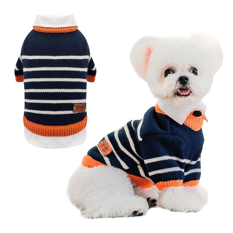 Dog Cat Sweater Jumper Fashion Casual Winter Breathable Soft Washable Comfortable Outdoor Casual Daily Dog Clothing for Bichon Frise Pomeranian Baby Pet Papillon Small2