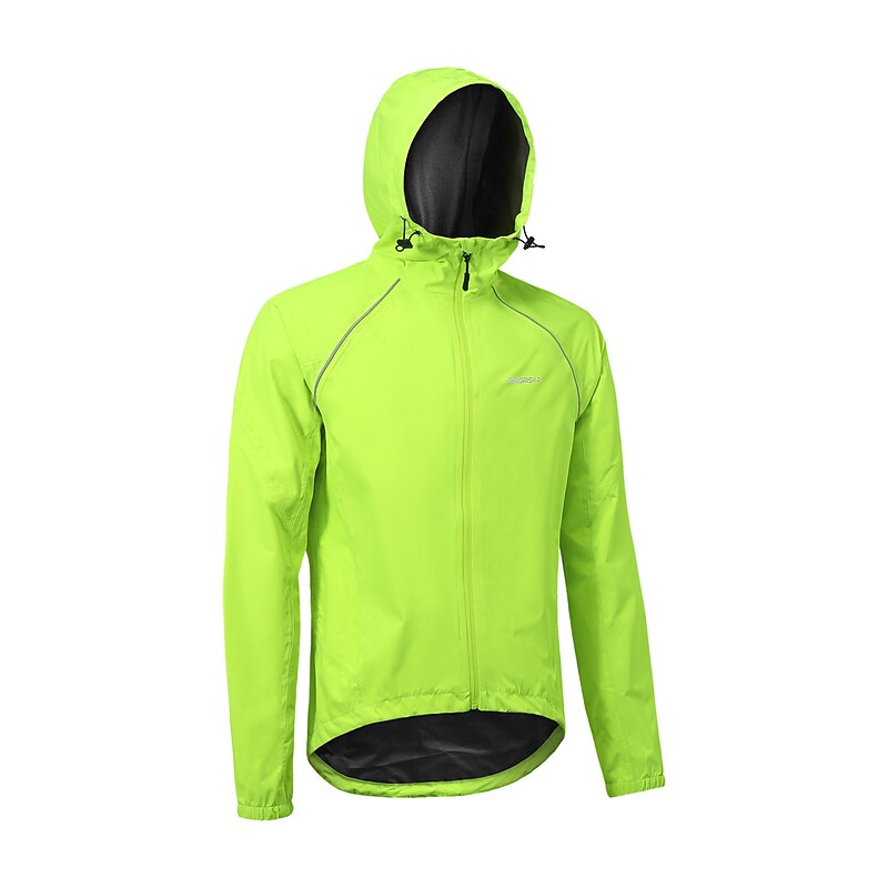 Men's Cycling Jacket Windbreaker Winter Waterproof Windproof Cycling Reflective Strips Bike Hoodie Tracksuit Mountain Bike MTB Road Bike Cycling City Bike Cycling Black Green Bike Wear3