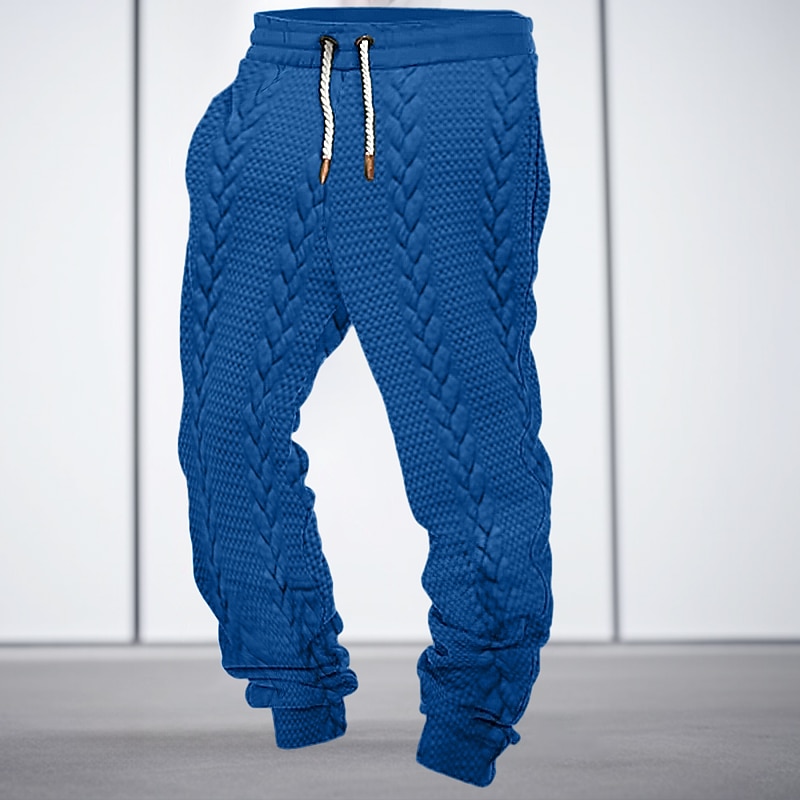 Men's Sweatpants Joggers Trousers Drawstring Elastic Waist Elastic Cuff Plain Comfort Breathable Casual Daily Holiday Sports Fashion Black White