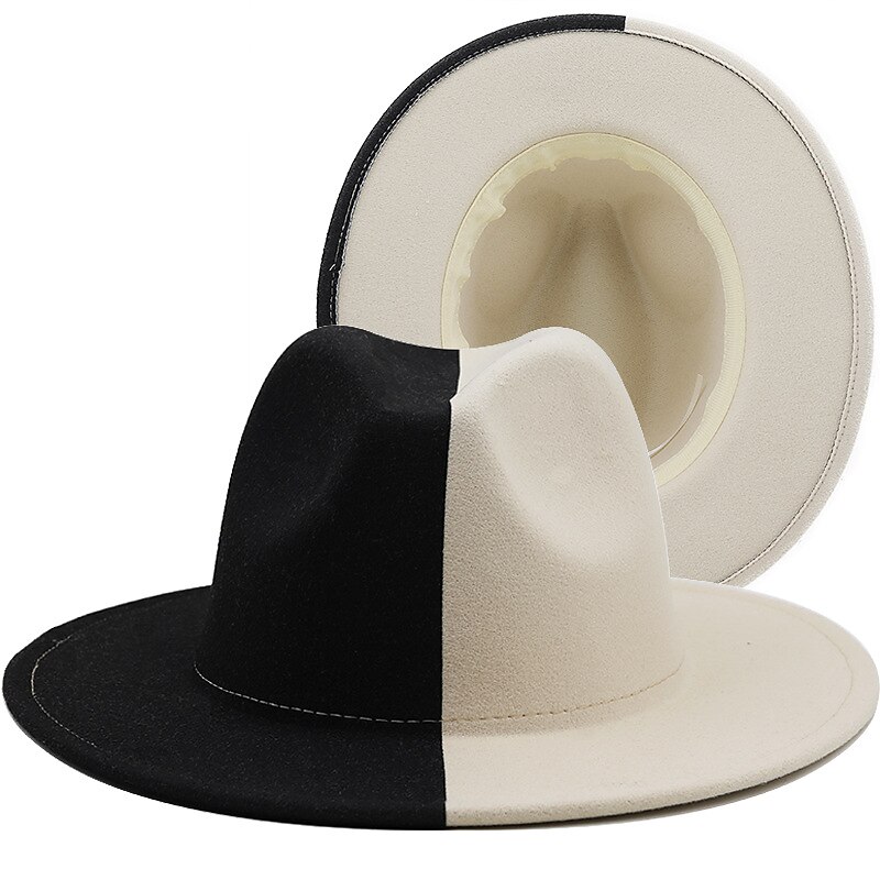 Wide Brim Fedora Sun Hat Fashion Jazz Hat Panama Hat For Men Women Holiday Super Foot Bowl Sunday Party3