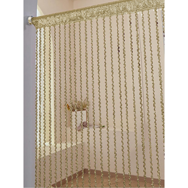 Black Beaded Curtains String Curtain Doorway Curtain Tassels Beaded Curtain, Boho Macrame Sliding Door Curtain Wedding Tapestry Decoration, Room Divider for Pergola Outdoor Patio4