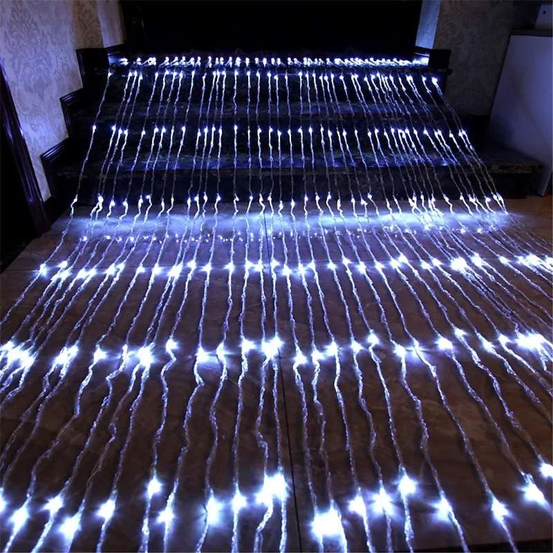 LED String Lights Waterfall Meteor Shower Rain String Light, Christmas/Halloween Led Festoon led Holiday Decorative Lights for Home Garland Curtain Decoration4