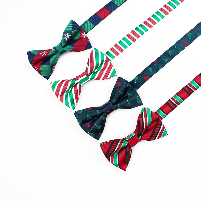Santa Claus Christmas Bow Tie Men's Women's Stylish Christmas Cravat