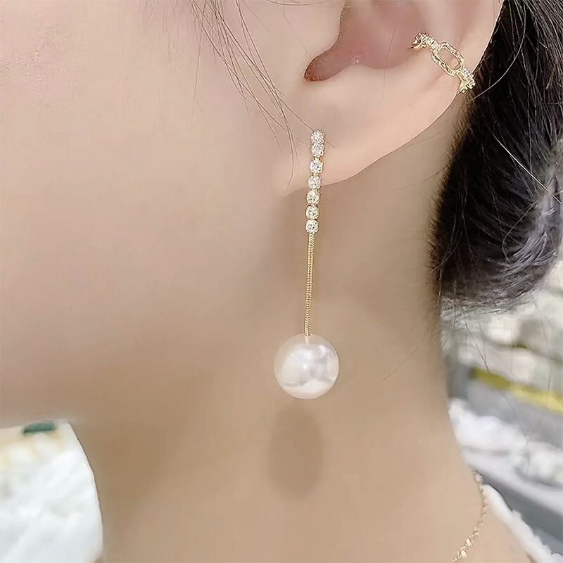 Women's Stud Earrings Drop Earrings Hoop Earrings Geometrical Drop Vintage Stylish Simple Luxury Elegant Imitation Pearl Earrings Jewelry Gold For Party Street Daily Holiday Festival 1 Pair3