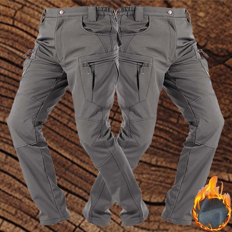 Men's Cargo Pants Softshell Pants Combat Trousers Tactical Pants Hiking Pants Pocket Print Plain Comfort Breathable Outdoor Daily Going out Fashion Casual Black Khaki3