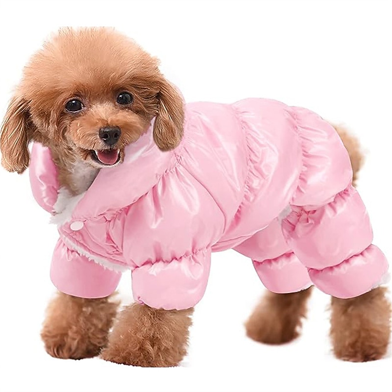 Dog Cat Coat Jacket Puffer / Down Jacket Fashion Party Winter Waterproof Warm Breathable Soft Washable Christmas Halloween Christmas Outdoor Casual Daily Dog Clothing for Bichon Frise Pomeranian Baby