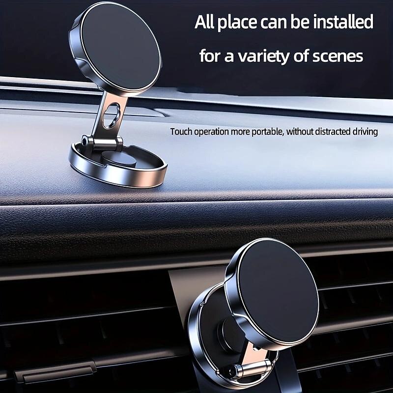 720° Rotating Magnetic Car Phone Holder Foldable Universal Stand For IPhone GPS3