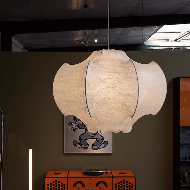 LED Pendant Light Chandelier Gorgeous 40cm Silk White Pendant Light Romantic Mounted Lighting Fixture for Restaurant Bedroom Chain Adjustable 110-240V