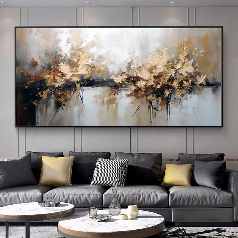 Mintura Handmade Abstract Oil Paintings On Canvas Wall Art Decoration Modern Picture For Home Decor Rolled Frameless Unstretched Painting